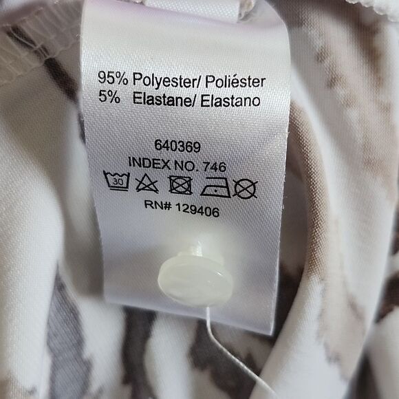 Venus Cream & Brown Zebra Print V-neck Short Sleeved Romper, S - Picture 9 of 10